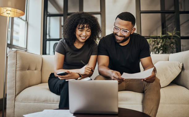 Family reviewing health insurance plans